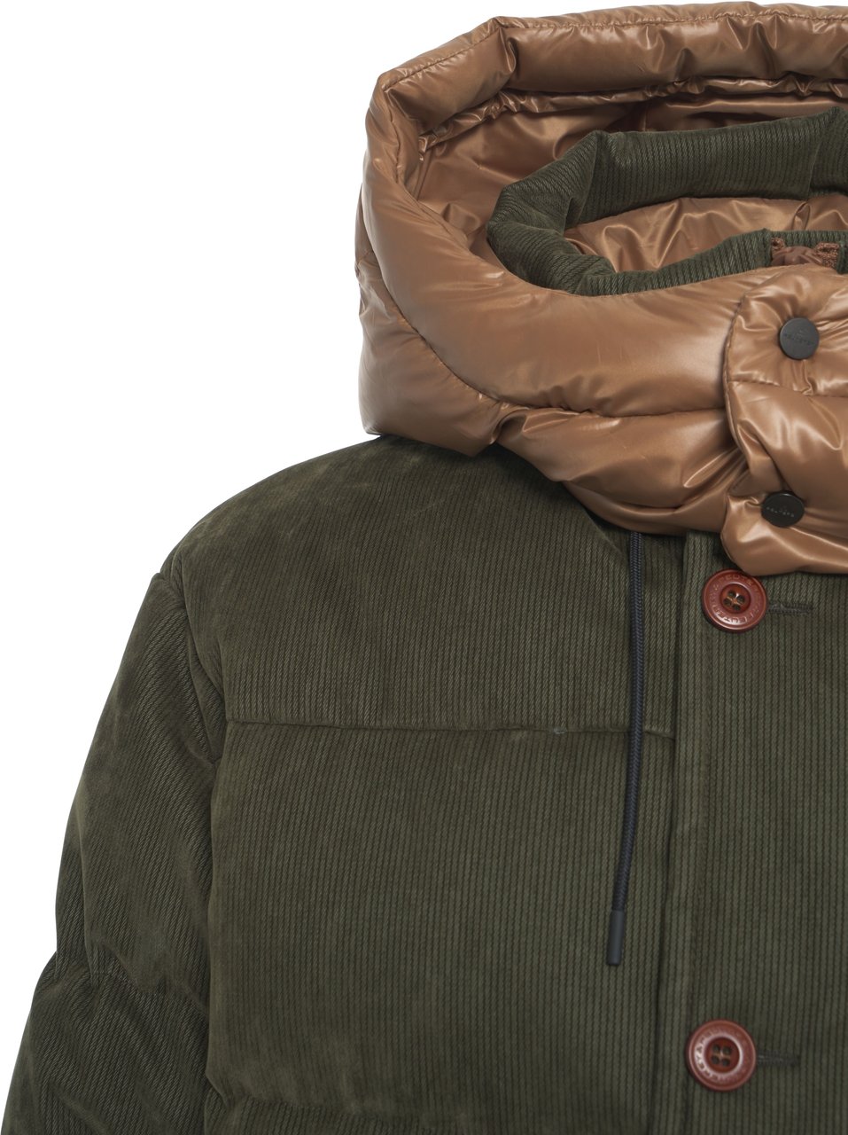 Peuterey Corduroy down jacket 'Cinaed' Groen