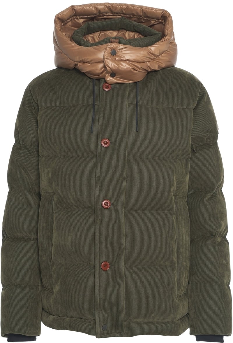 Peuterey Corduroy down jacket 'Cinaed' Groen
