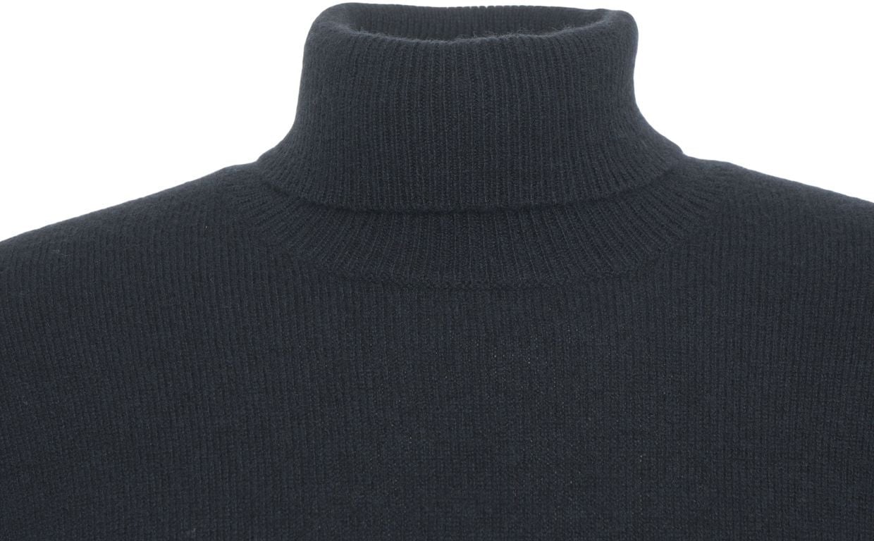 Peuterey Turtleneck sweater with logo detail Blauw