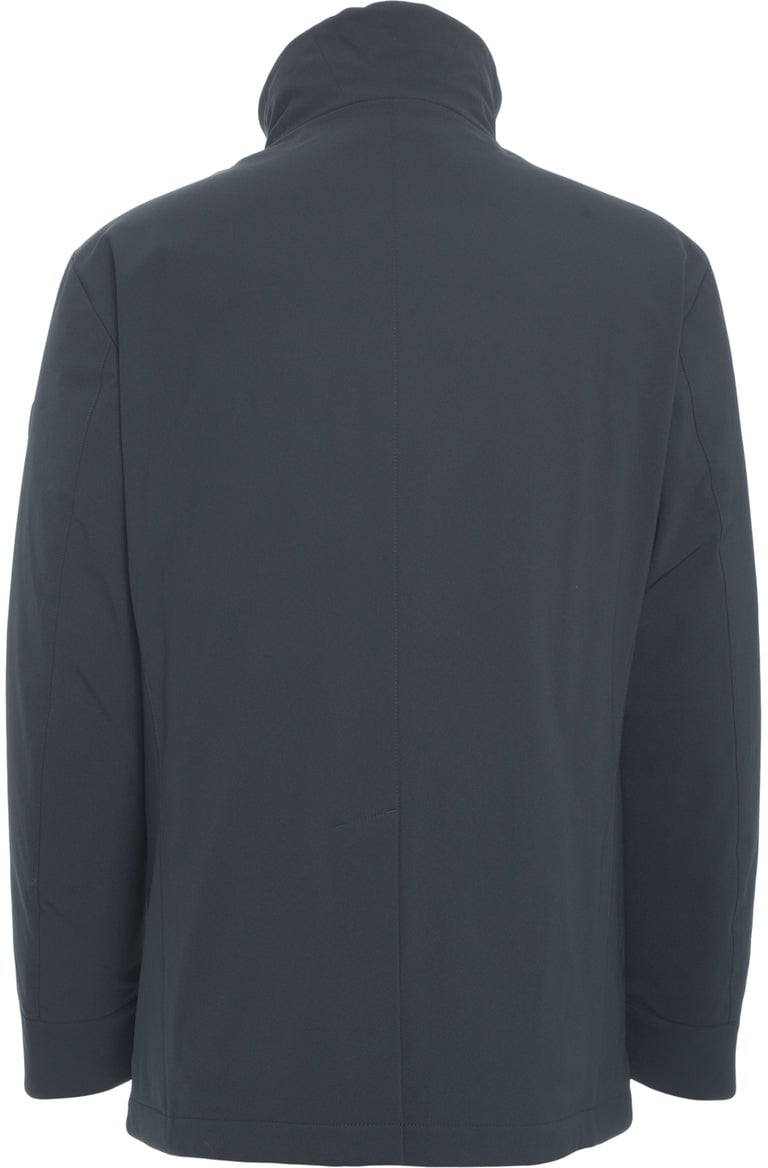 Peuterey Double-breasted jacket with logo Blauw