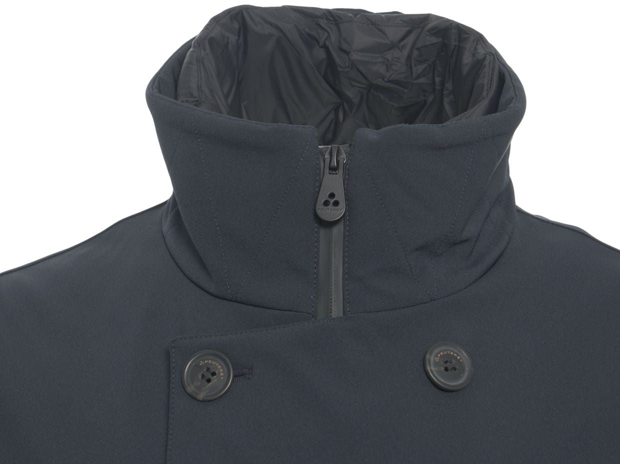 Peuterey Double-breasted jacket with logo Blauw