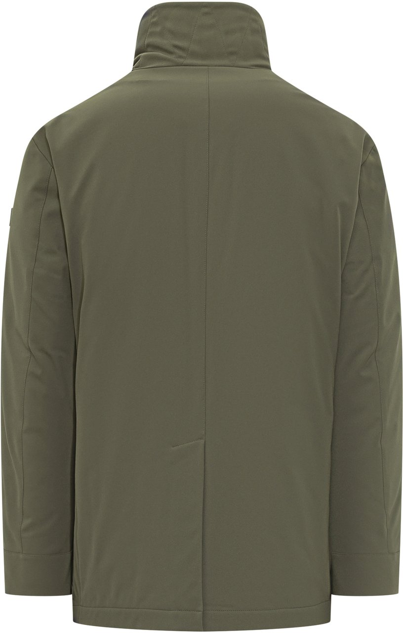 Peuterey Peuterey Giacca Verde Doppiopetto con Collo Alto Groen