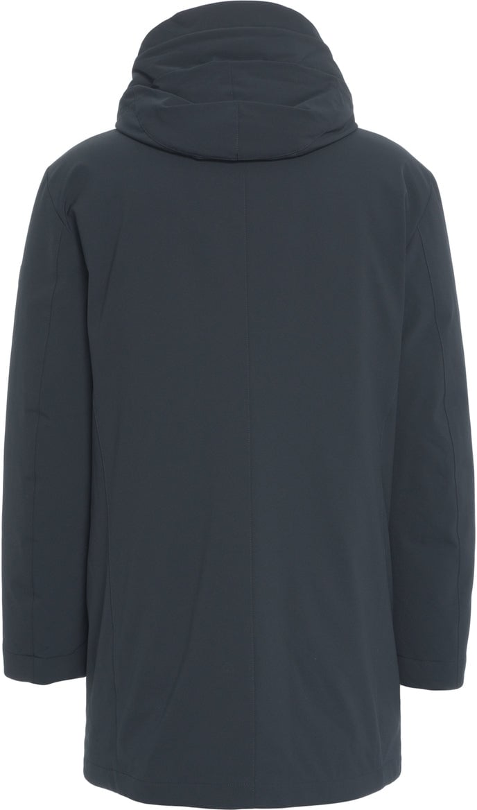 Peuterey Parka with logo Blauw