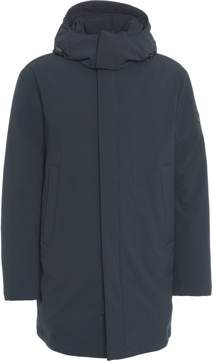 Peuterey Parka with logo Blauw