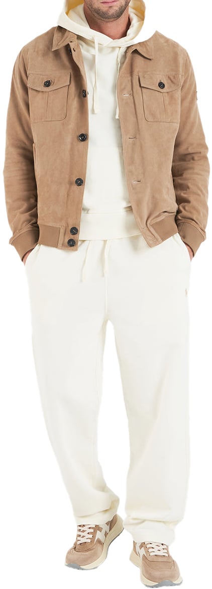 Peuterey Suede jacket 'Destiny' Bruin