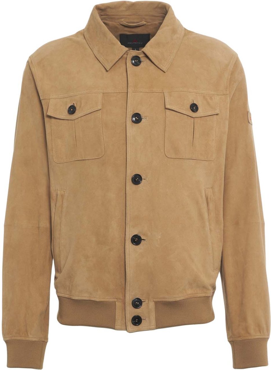 Peuterey Suede jacket 'Destiny' Bruin