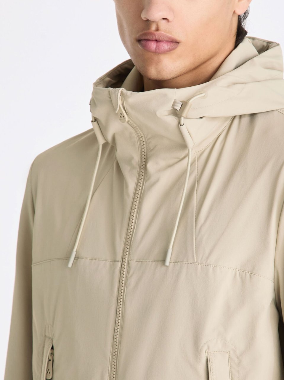 Peuterey Minimalist Hooded Logo Jacket Neutraal