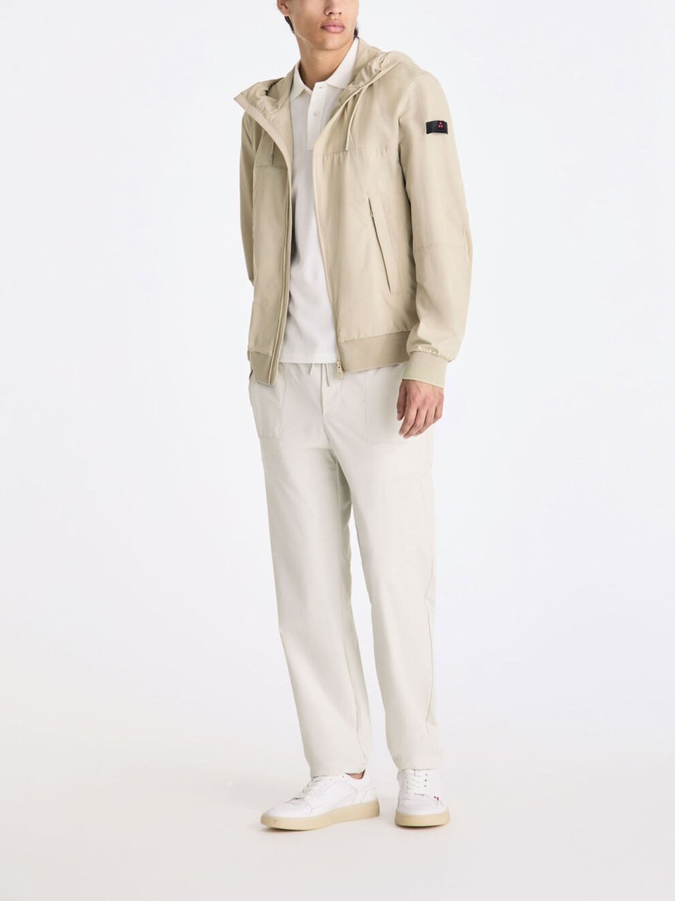 Peuterey Minimalist Hooded Logo Jacket Neutraal