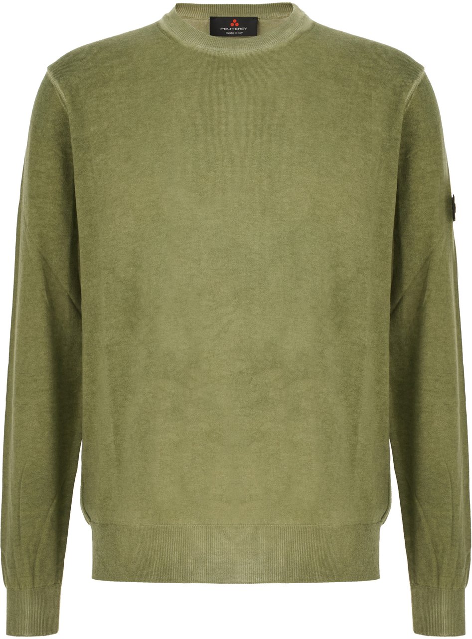 Peuterey Peuterey Olive green cotton polo shirt Groen