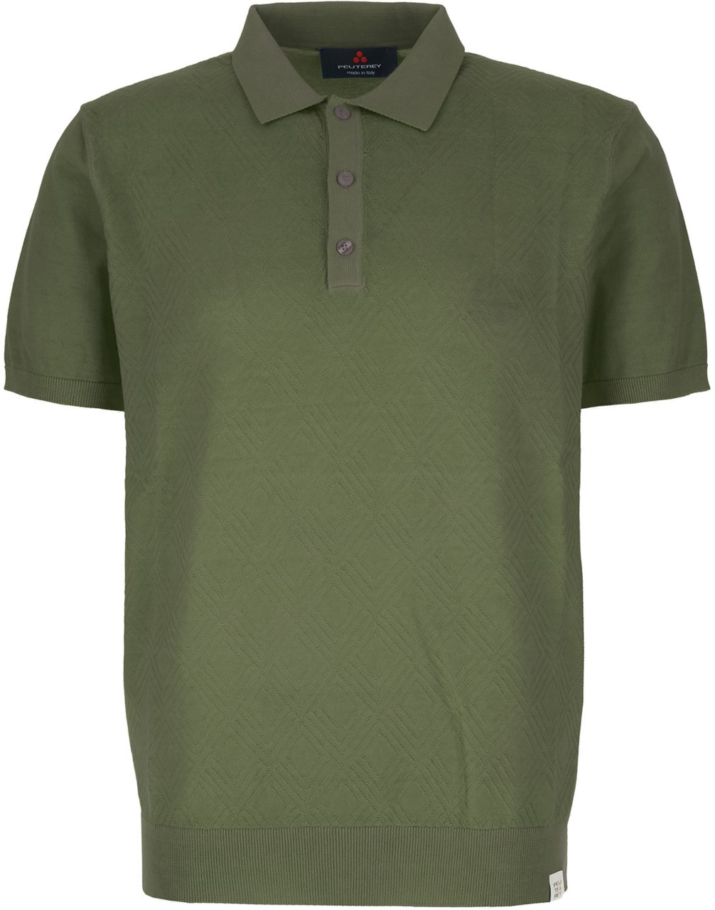 Peuterey Peuterey Military green cotton polo shirt Groen