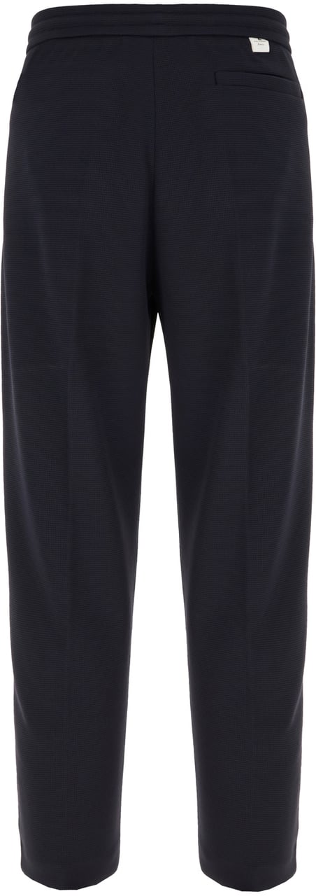 Peuterey Peuterey Midnight blue stretch polyester pants Blauw