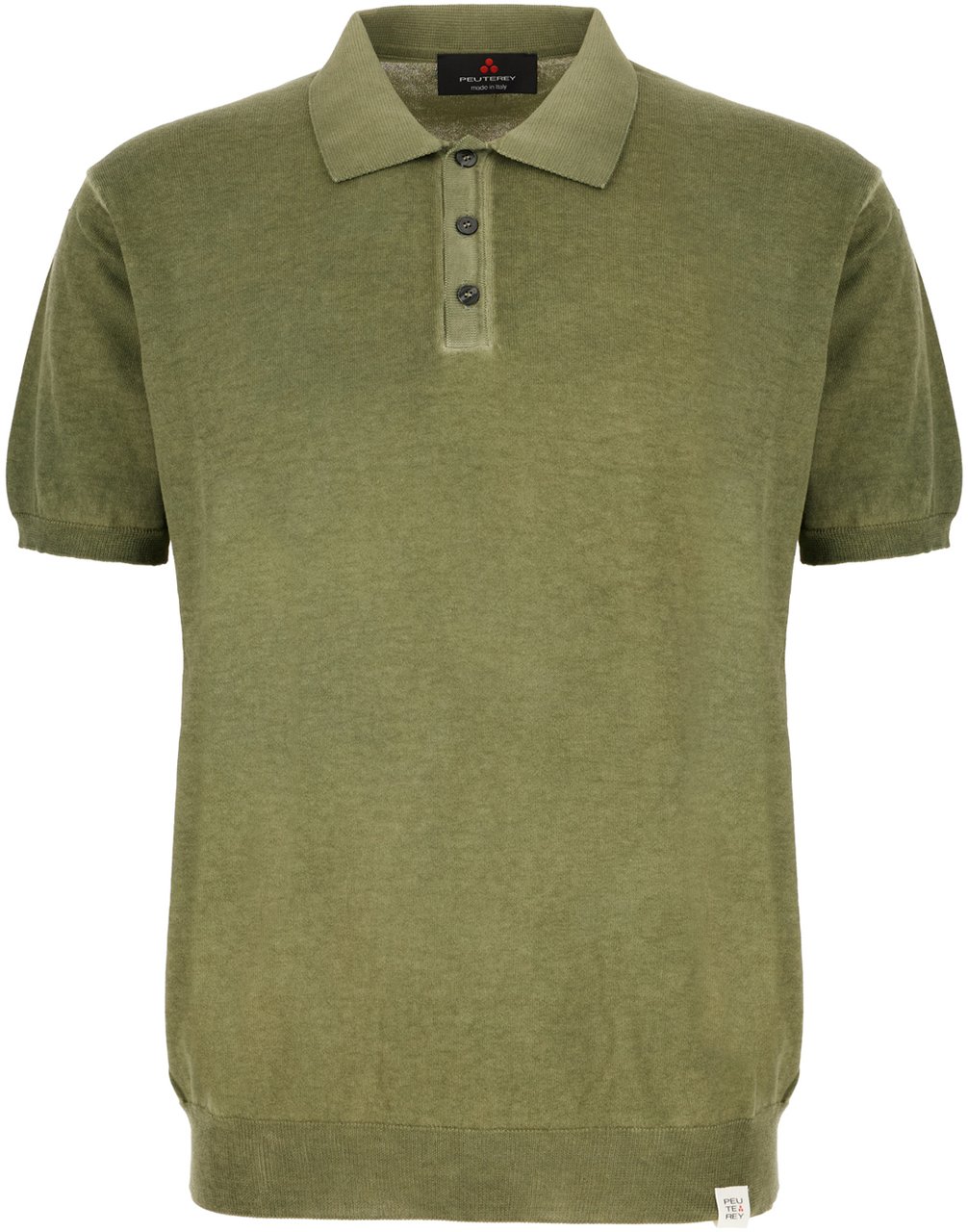 Peuterey Peuterey Olive green cotton polo shirt Groen