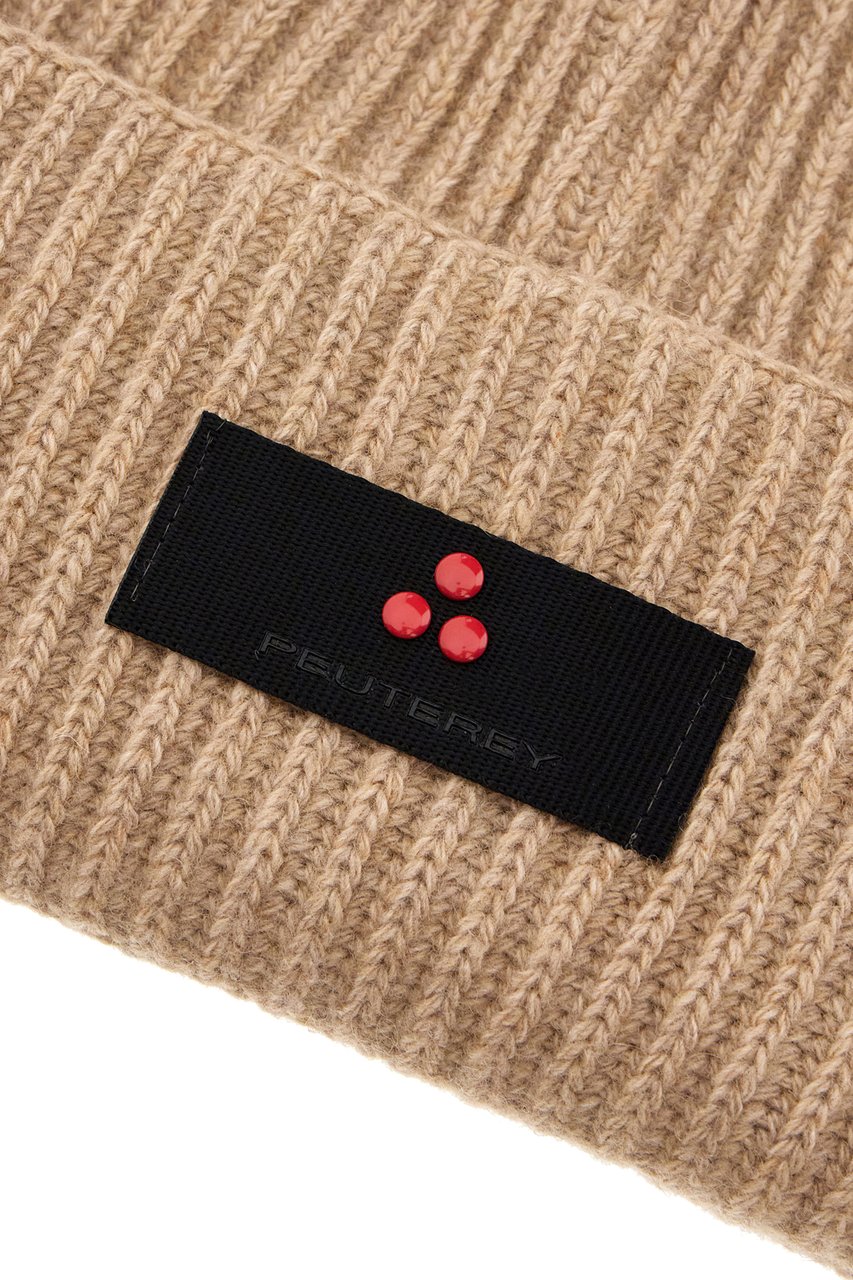 Peuterey Peuterey Cappuccino nylon blend beanie hat Beige