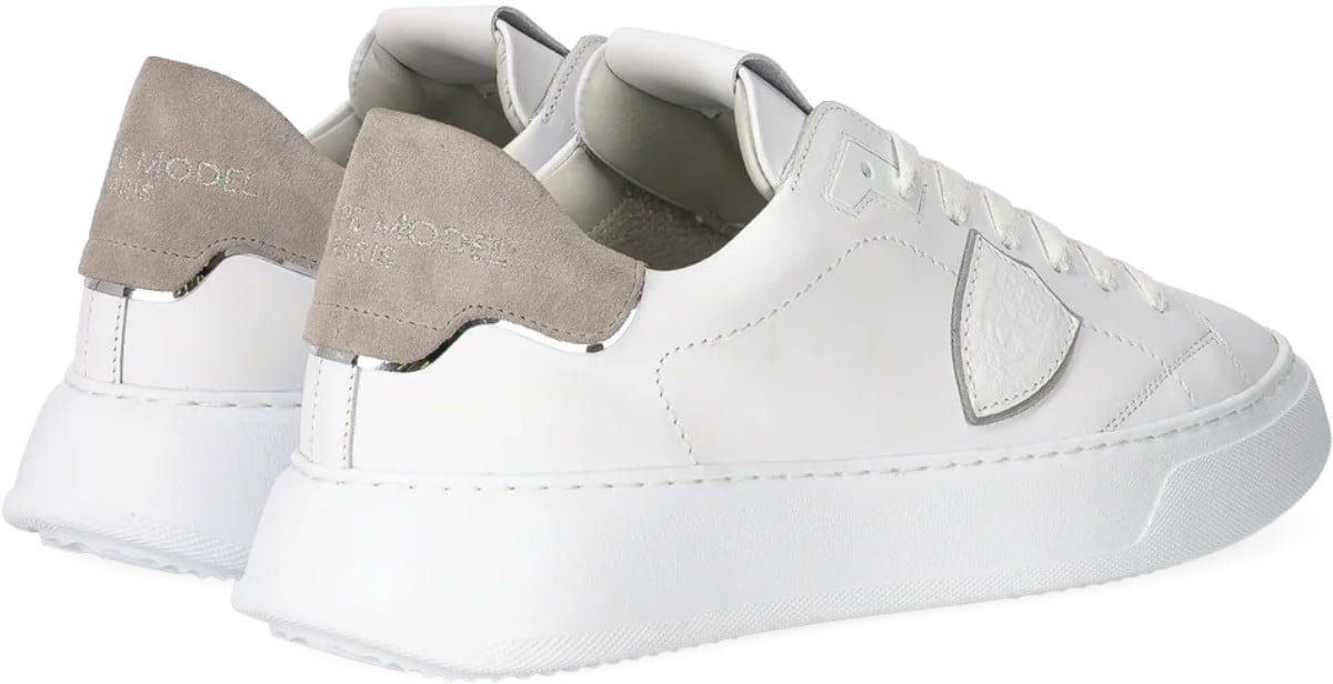 Philippe Model Sneakers Temple Cuir blanc spolier Gris cuir BTLU VD21 Philippe Model Homme Divers