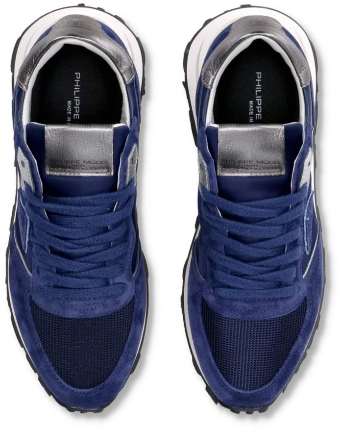 Philippe Model Baskets Tropez High navy spoiler argent Philippe Model femme TKLD W001 Blauw