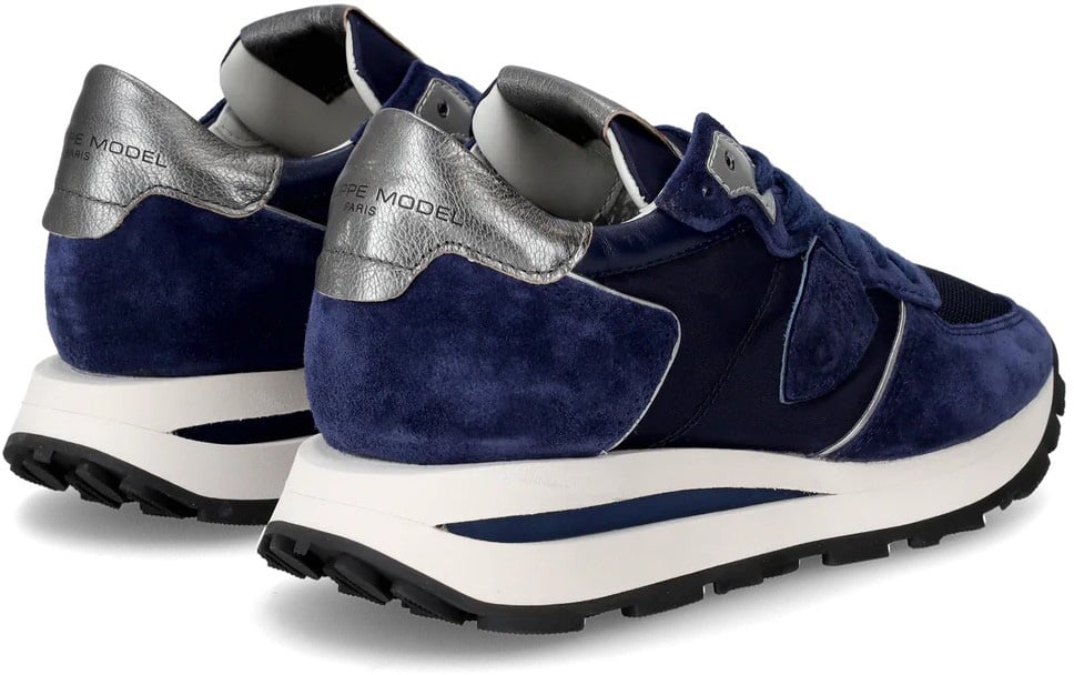 Philippe Model Baskets Tropez High navy spoiler argent Philippe Model femme TKLD W001 Blauw