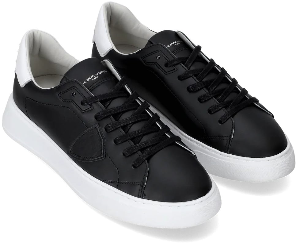 Philippe Model Baskets Temple sneakers noirs spoiler semelle blanche Philippe Model homme BTLU V02 Divers