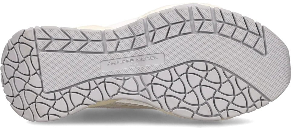Philippe Model Baskets Odeon cuir mesh blanc spoiler argent BZLD VR04 Philippe Model femme Divers