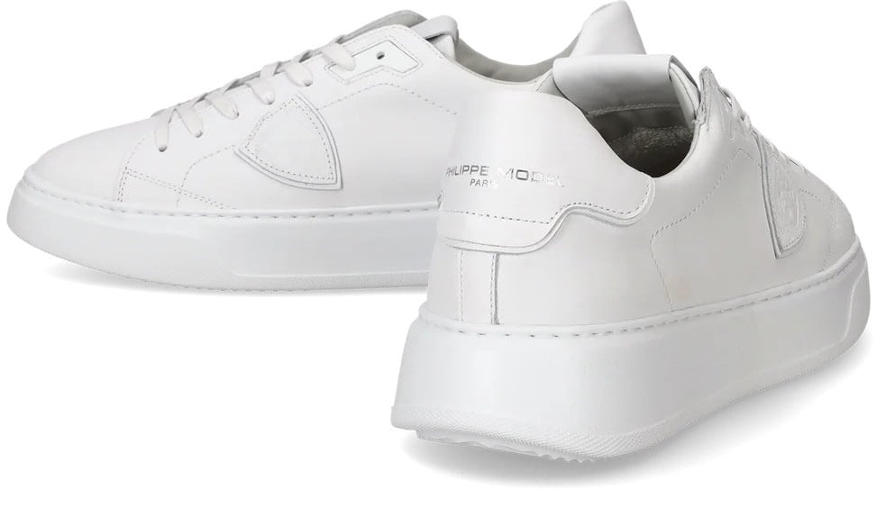 Philippe Model Baskets Temple full blanche cuir BTLU V001 Philippe Model homme Wit