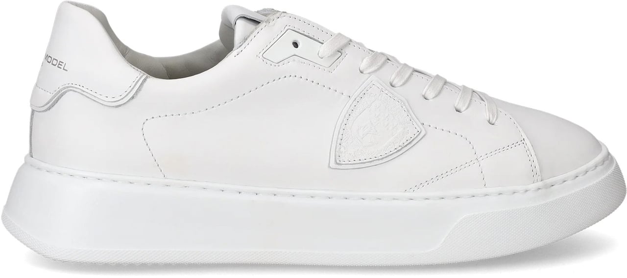 Philippe Model Baskets Temple full blanche cuir BTLU V001 Philippe Model homme Wit