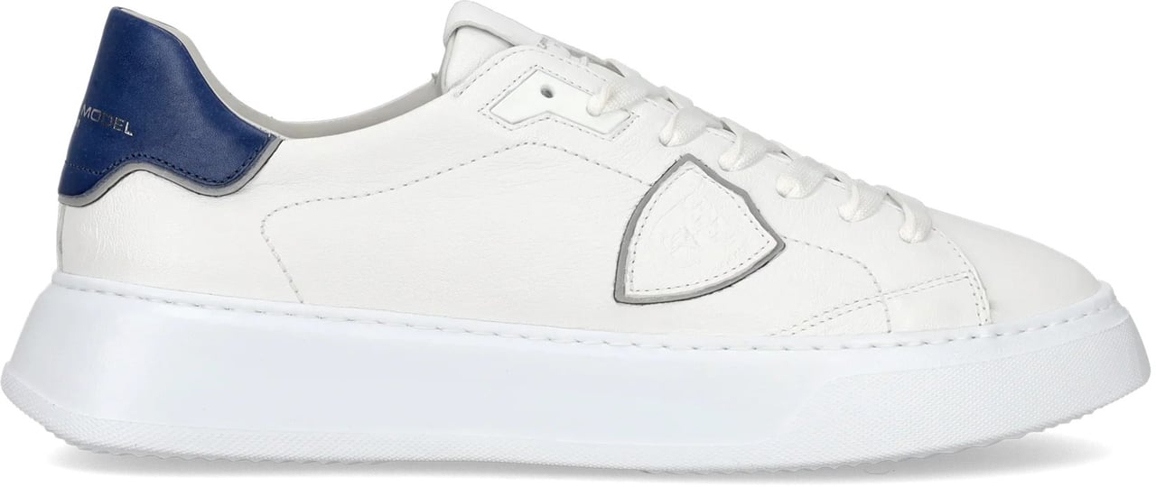 Philippe Model Baskets Temple blanche spoiler bleu cuir BTLU WX13 Philippe Model homme Divers