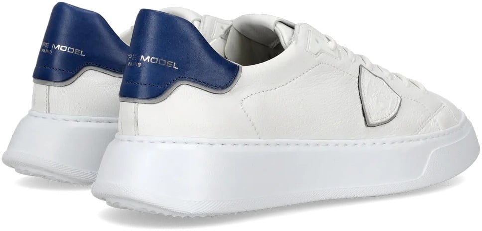 Philippe Model Baskets Temple blanche spoiler bleu cuir BTLU WX13 Philippe Model homme Divers
