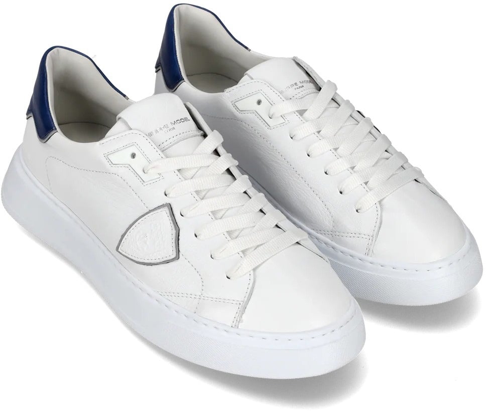 Philippe Model Baskets Temple blanche spoiler bleu cuir BTLU WX13 Philippe Model homme Divers