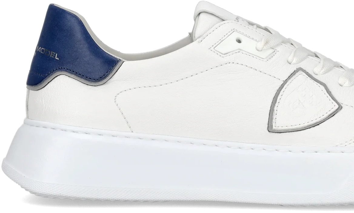 Philippe Model Baskets Temple blanche spoiler bleu cuir BTLU WX13 Philippe Model homme Divers