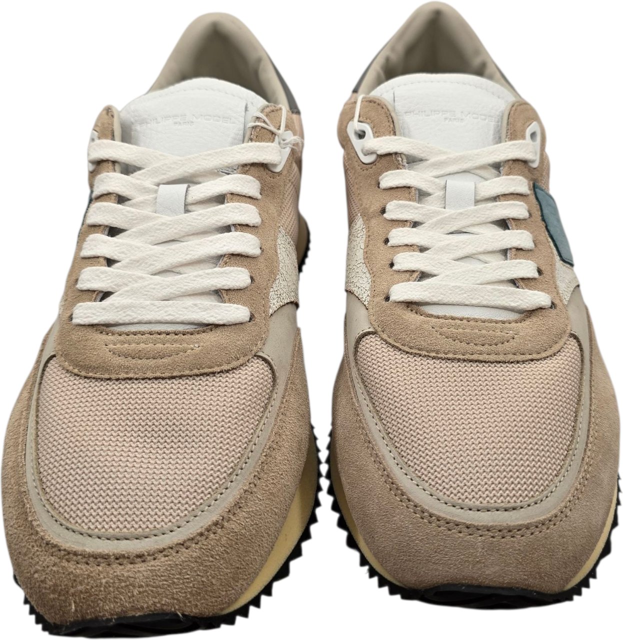 Philippe Model Baskets Blville mondial toile suède sable ciel Philippe Model Homme BVLU W005 Divers