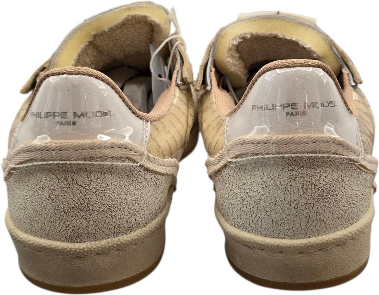 Philippe Model Sneakers Pgal veau mix blanc sable Philippe Model Homme PGLU VXE1 baskets Divers