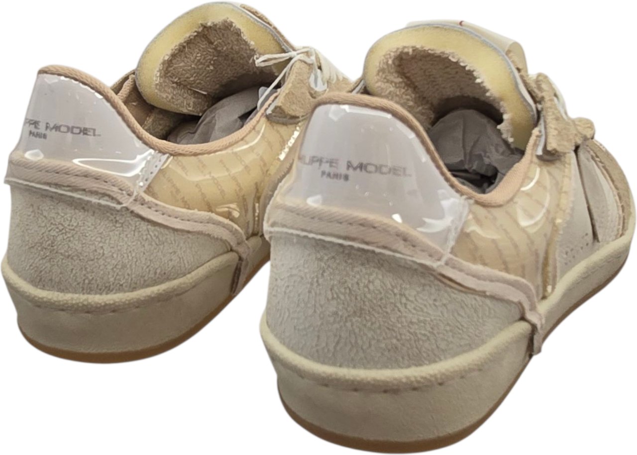 Philippe Model Sneakers Pgal veau mix blanc sable Philippe Model Homme PGLU VXE1 baskets Divers