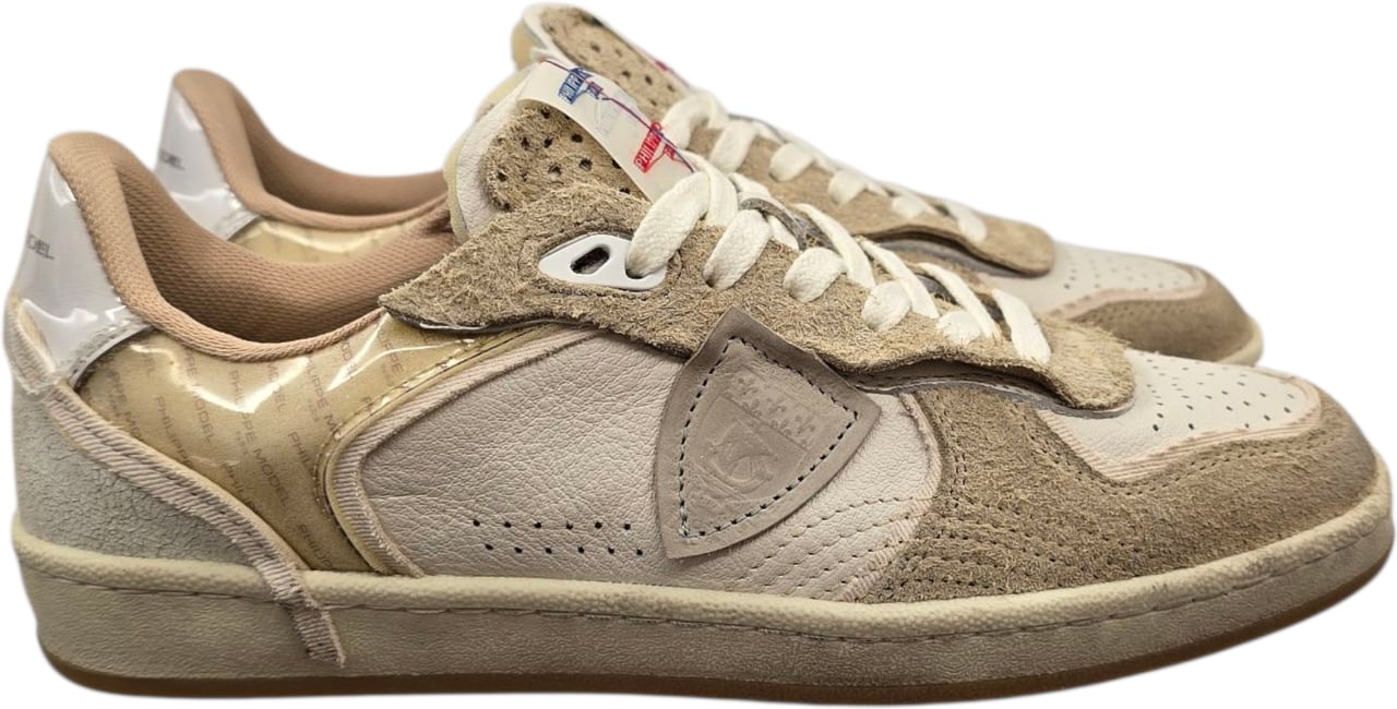 Philippe Model Sneakers Pgal veau mix blanc sable Philippe Model Homme PGLU VXE1 baskets Divers