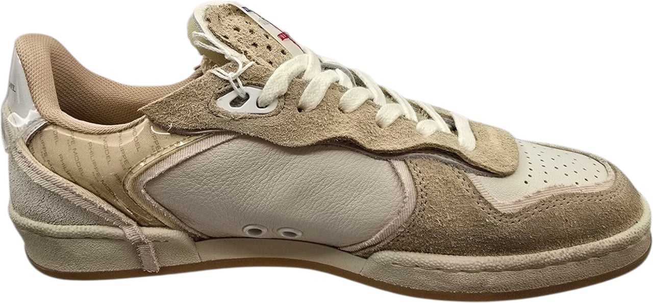 Philippe Model Sneakers Pgal veau mix blanc sable Philippe Model Homme PGLU VXE1 baskets Divers