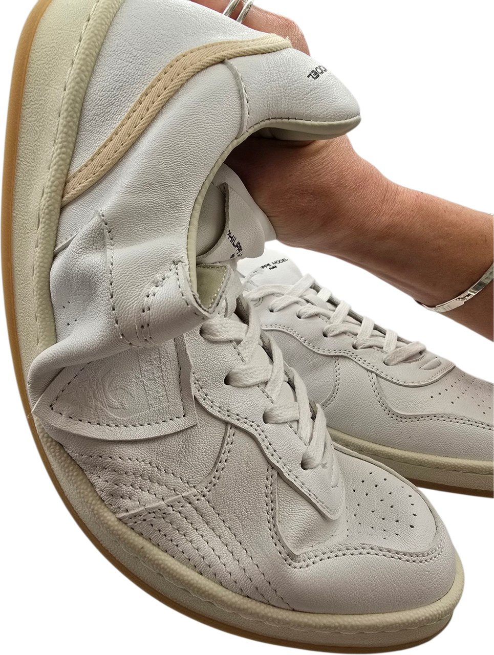 Philippe Model Sneakers Pgal cuir blanc Philippe Model Homme PGLU WW01 baskets Wit