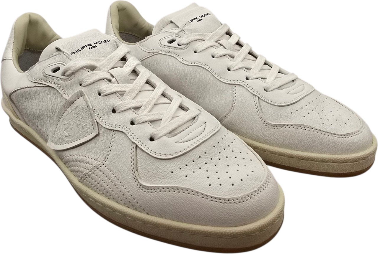 Philippe Model Sneakers Pgal cuir blanc Philippe Model Homme PGLU WW01 baskets Wit