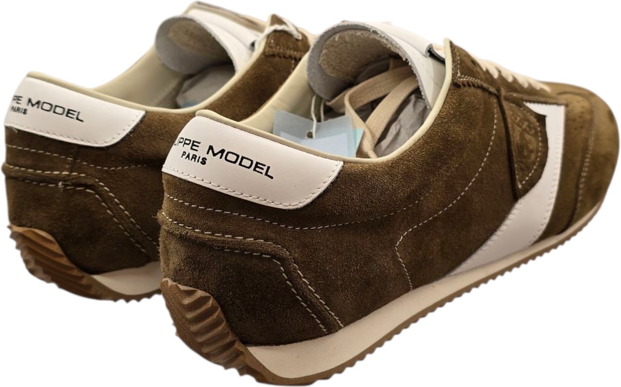 Philippe Model Baskets Planche daim militaire cuir blanc Philippe Model Homme PNLU D005 Divers