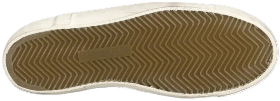 Philippe Model Sneakers Paris cuir blanc logo crème Philippe Model Homme PRSX PRLU FG01 Wit