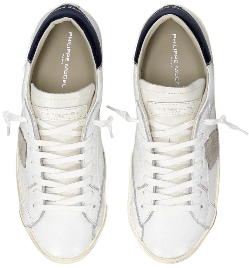 Philippe Model Sneakers Paris cuir blanc spoiler navy Philippe Model Homme PRSX PRLU VZ03 Divers