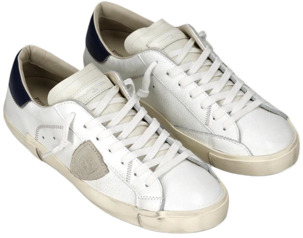 Philippe Model Sneakers Paris cuir blanc spoiler navy Philippe Model Homme PRSX PRLU VZ03 Divers