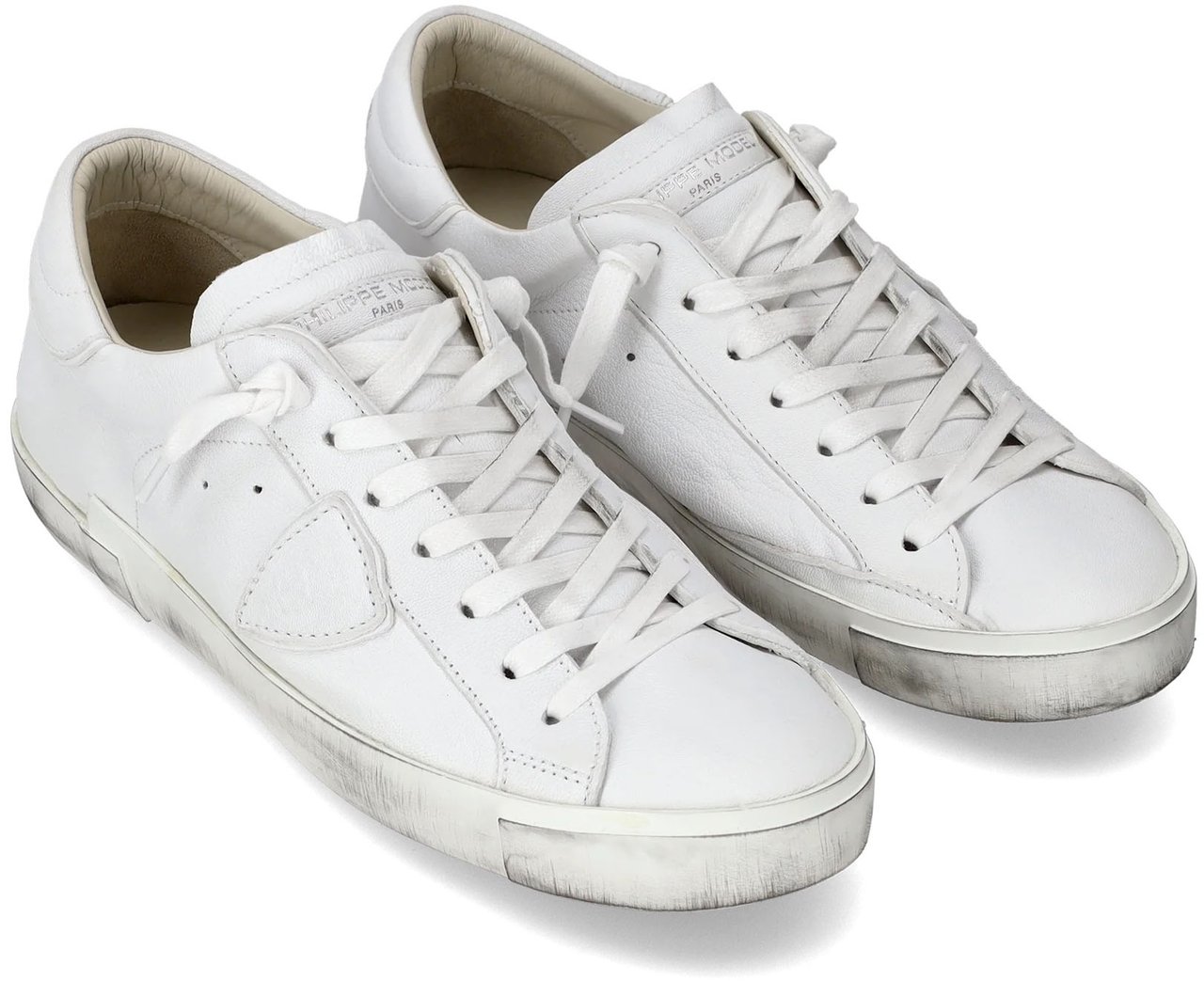Philippe Model Prsx Low Man Blanc Sneakers Wit