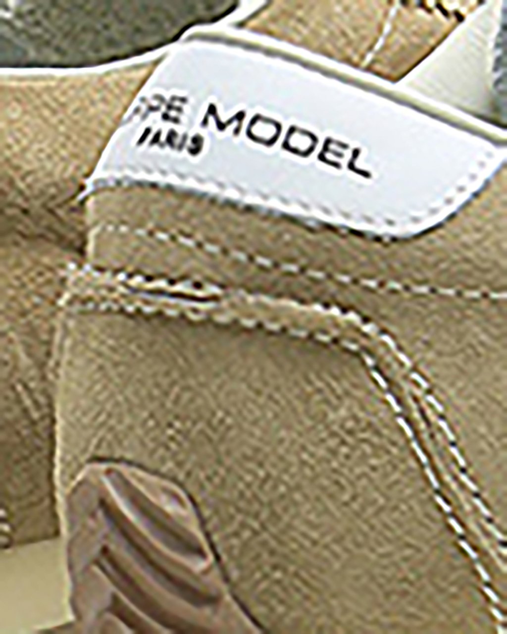 Philippe Model Suede Sneakers With Smooth Leather Accents Neutraal