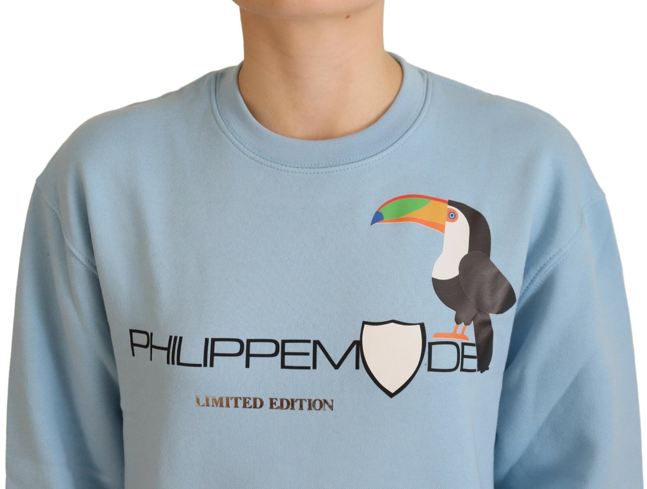 Philippe Model Light Blue Logo Printed Long Sleeves Sweater Lichtblauw