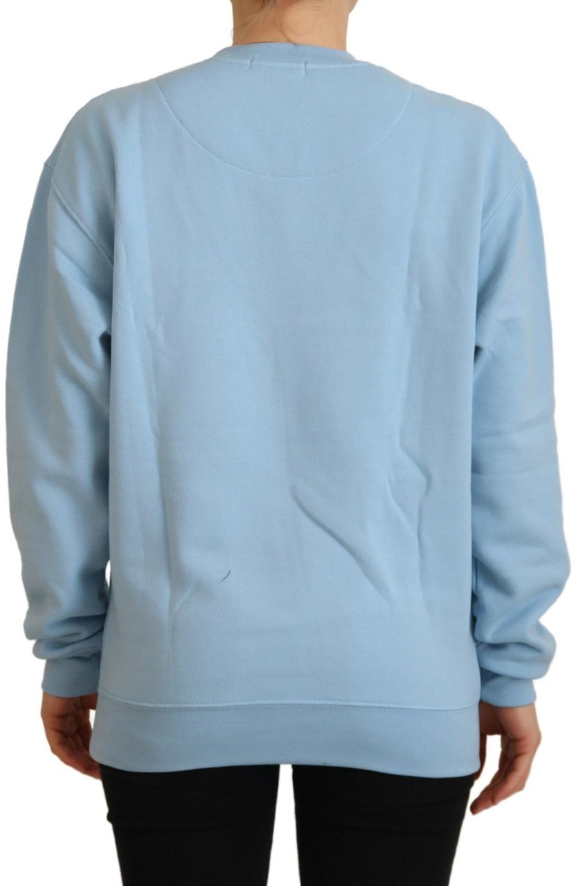 Philippe Model Light Blue Logo Printed Long Sleeves Sweater Lichtblauw