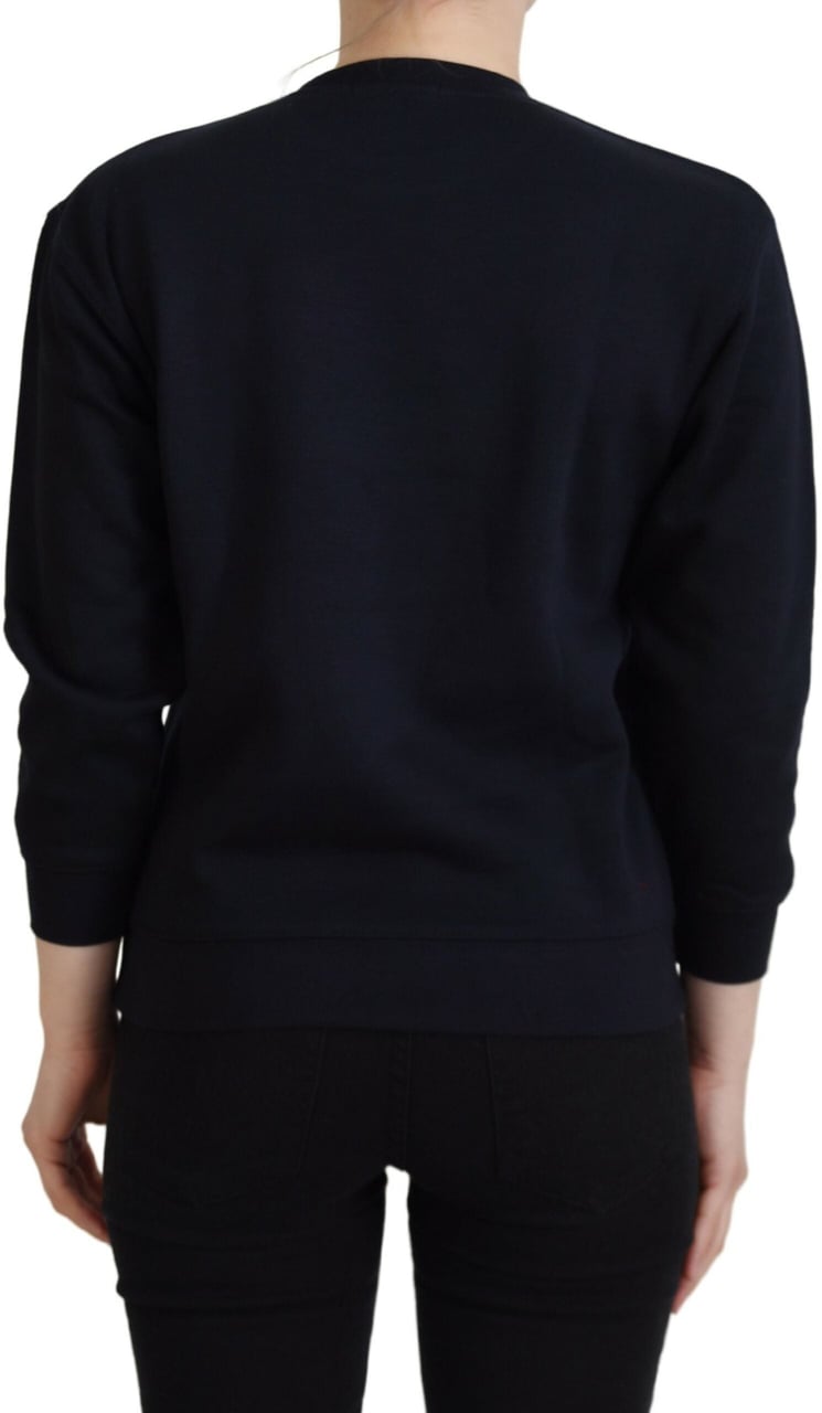 Philippe Model Black Printed Long Sleeves Pullover Sweater Zwart