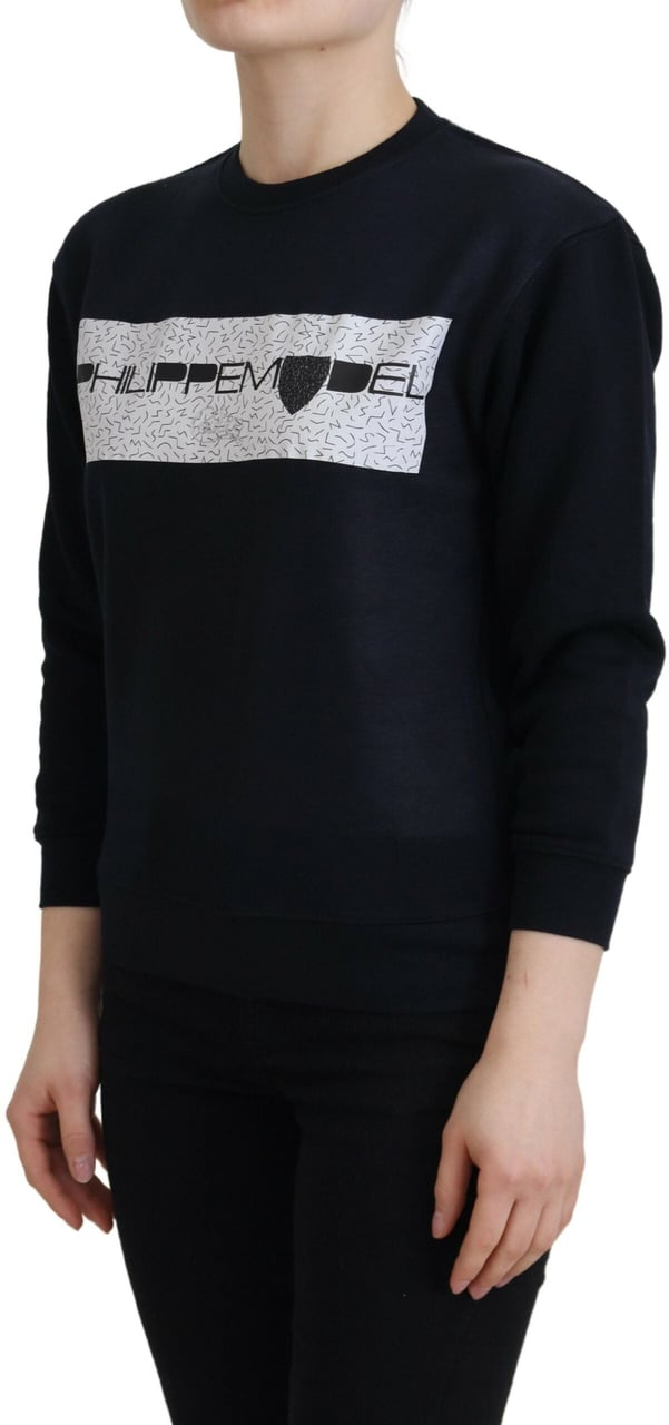 Philippe Model Black Printed Long Sleeves Pullover Sweater Zwart