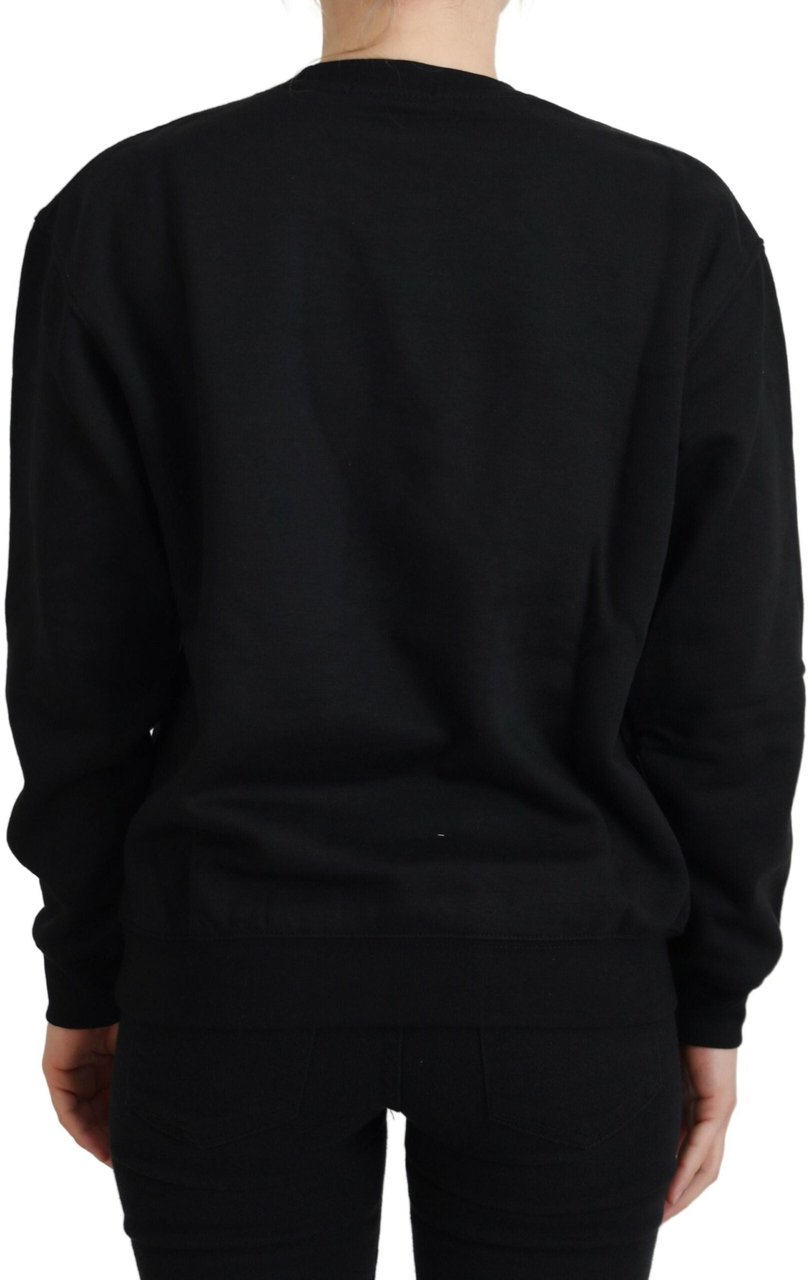 Philippe Model Black Printed Long Sleeves Pullover Sweater Zwart