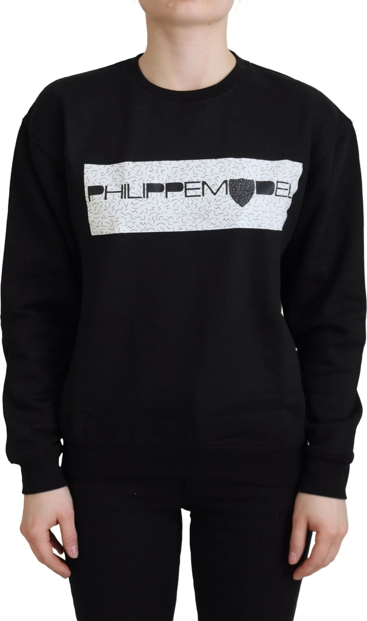 Philippe Model Black Printed Long Sleeves Pullover Sweater Zwart