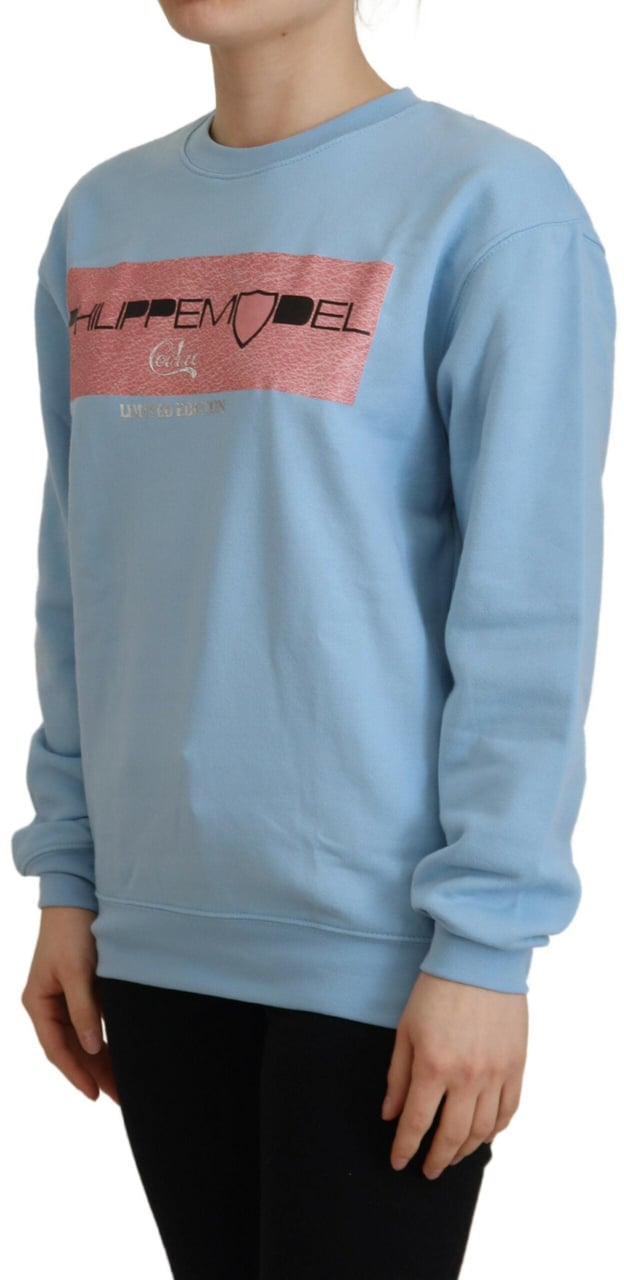 Philippe Model Light Blue Logo Printed Long Sleeves Sweater Lichtblauw
