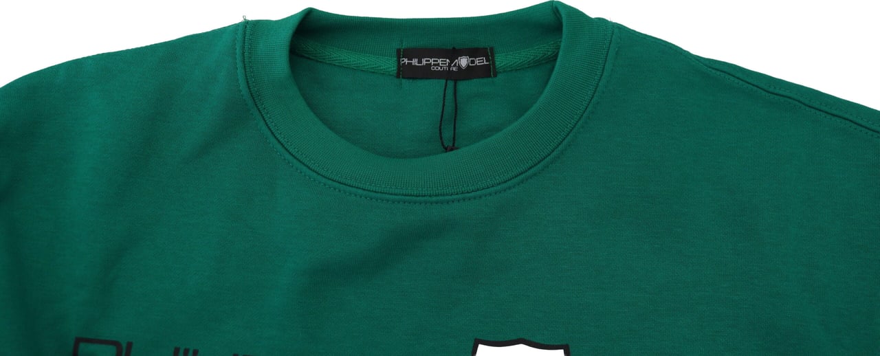Philippe Model Green Printed Long Sleeves Pullover Sweater Groen