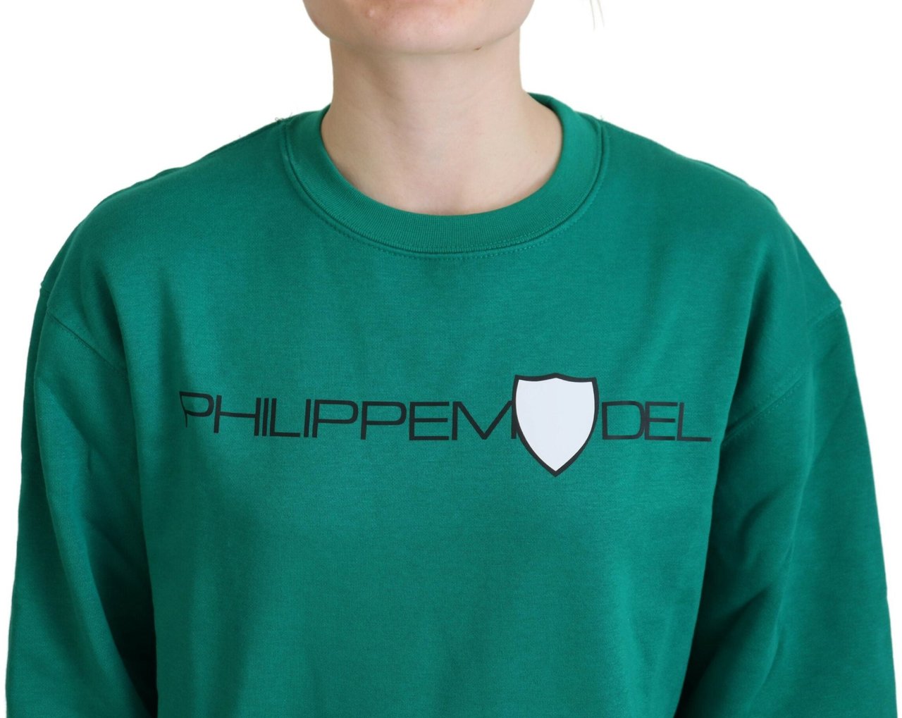 Philippe Model Green Printed Long Sleeves Pullover Sweater Groen